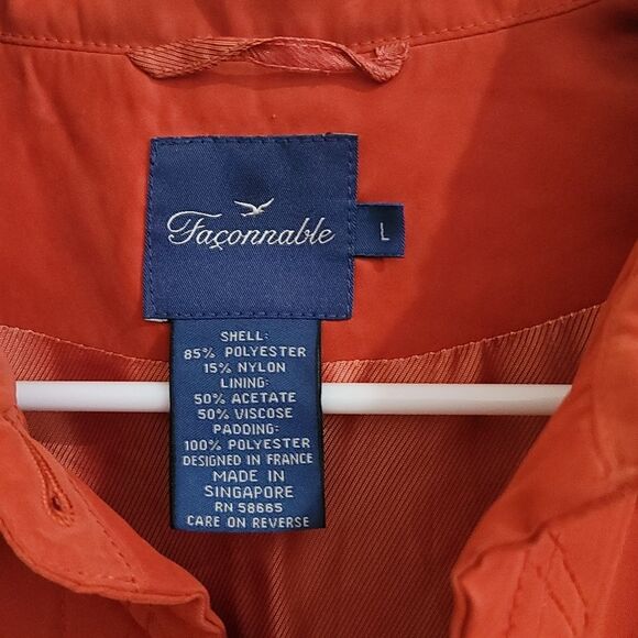 Faconnable Women's Red Orange Vest Sz L - Picture 3 of 12